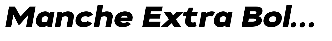 Manche Extra Bold Expanded Oblique